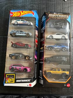 Hot Wheels Nightburnerz & Matchbox Movie 5-Pack Bundle