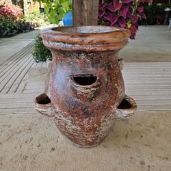 Strawberry Rustic Clay Pots, Planters, Plants. Pottery, Talavera. First come first serve.
