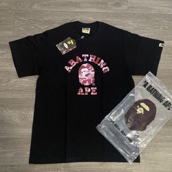 Black/Pink BAPE T