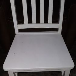 Sturdy White Wooden Chair