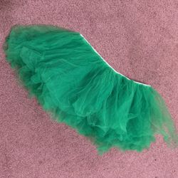 New green mini skirt tutu tulle costume ballet festival rave cosplay vintage 80s