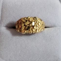 10k Gold Nugget Ring