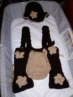 Knitted cowboy outfit