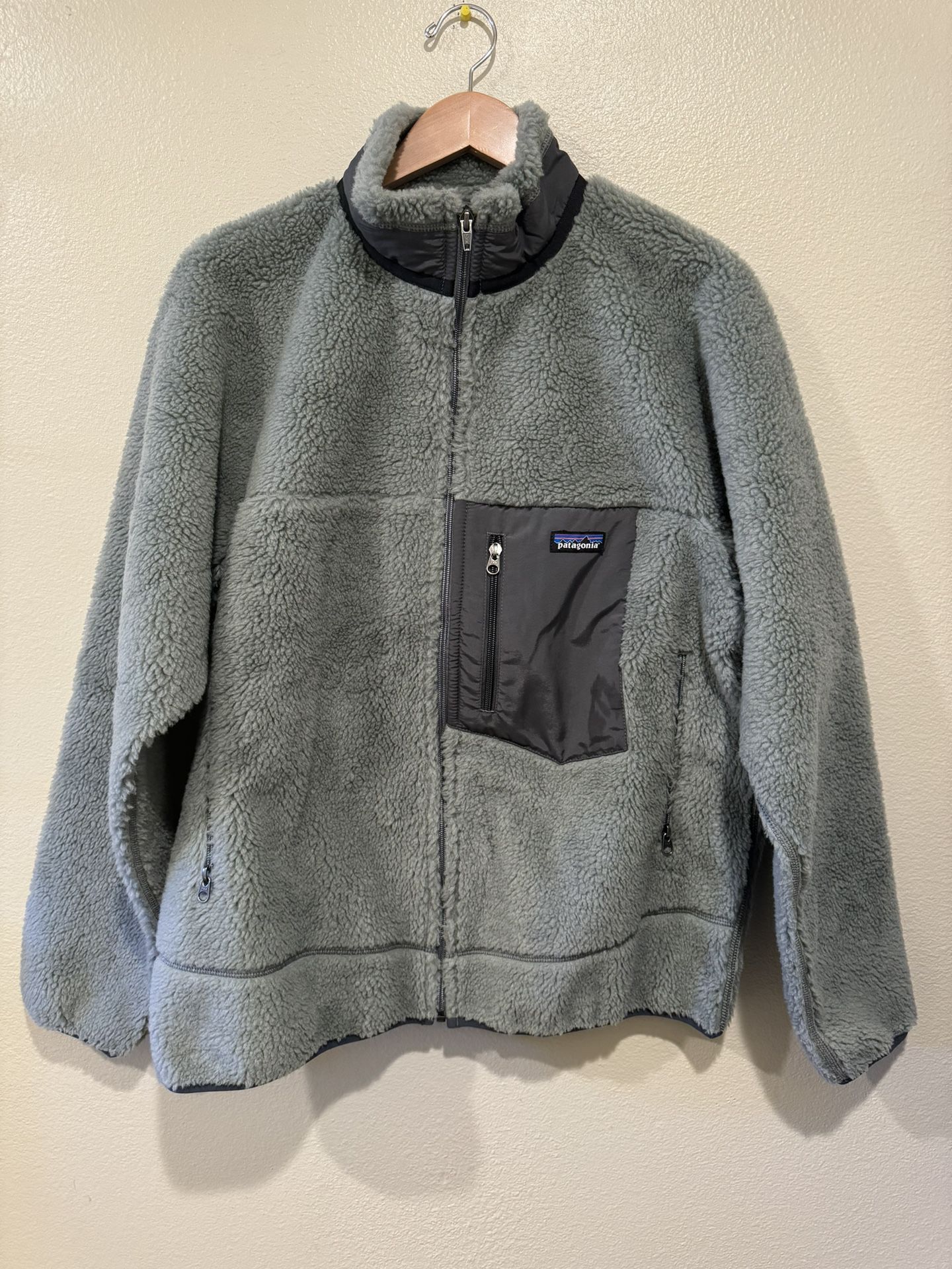 Patagonia Classic Retro X Sherpa Fleece Jacket Gray Grey Men’s Size L Large