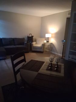 Sofa sectional, chair,table 3 chairs