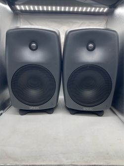 Genelec 8350A Pair 8" Powered Active Studio Monitors Dark Grey Bi-amped