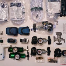 At Home Oxygen Supplies Regulators, Tubing, Pulse Ox Etc