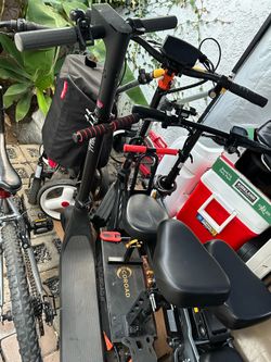 3 electric scooter and 1 electric bike