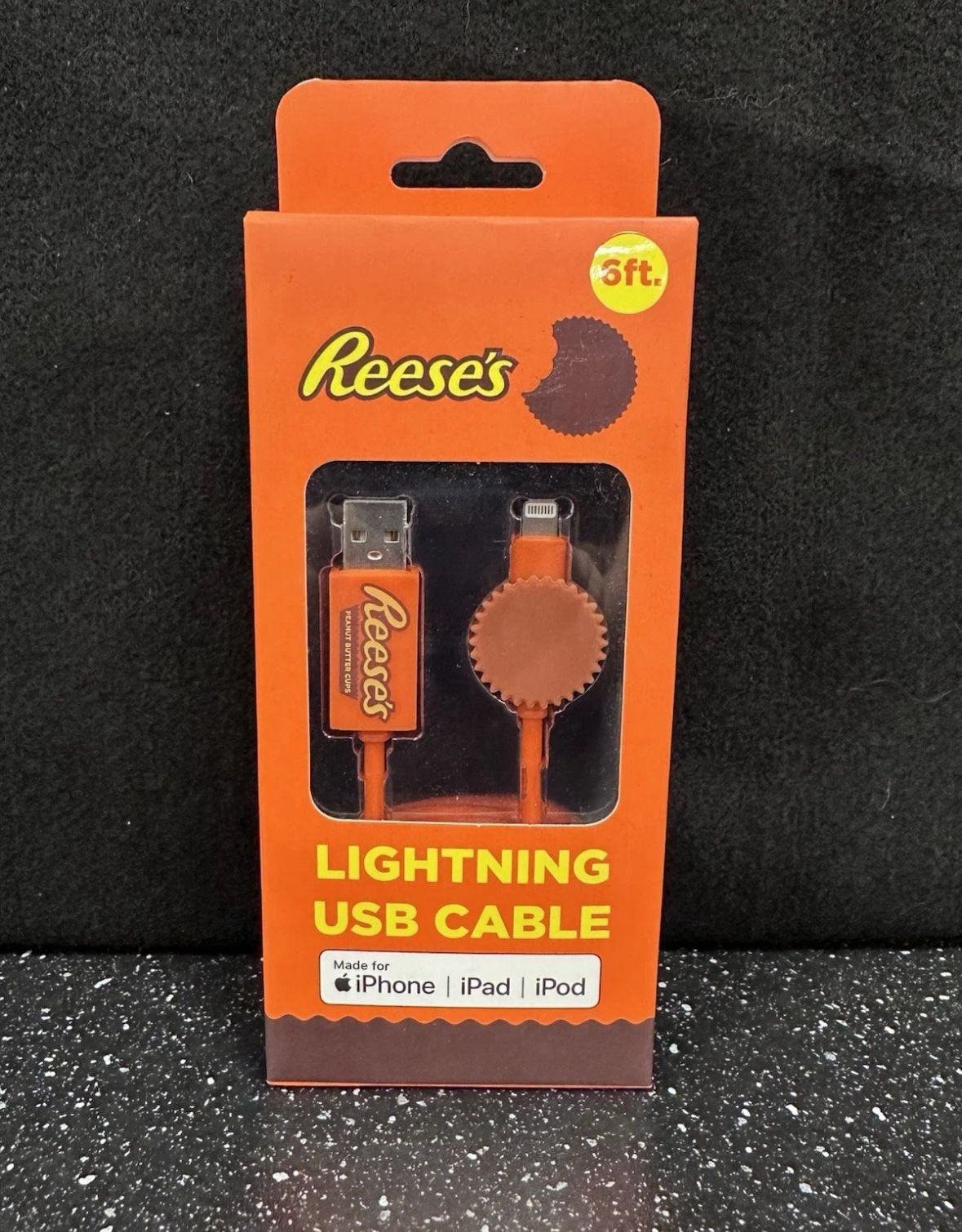 NEW Reese's Peanut Butter Cup 6ft USB Power Charging Cable for iPhone iPad iPod