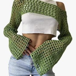 Mesh Crochet Crop Top