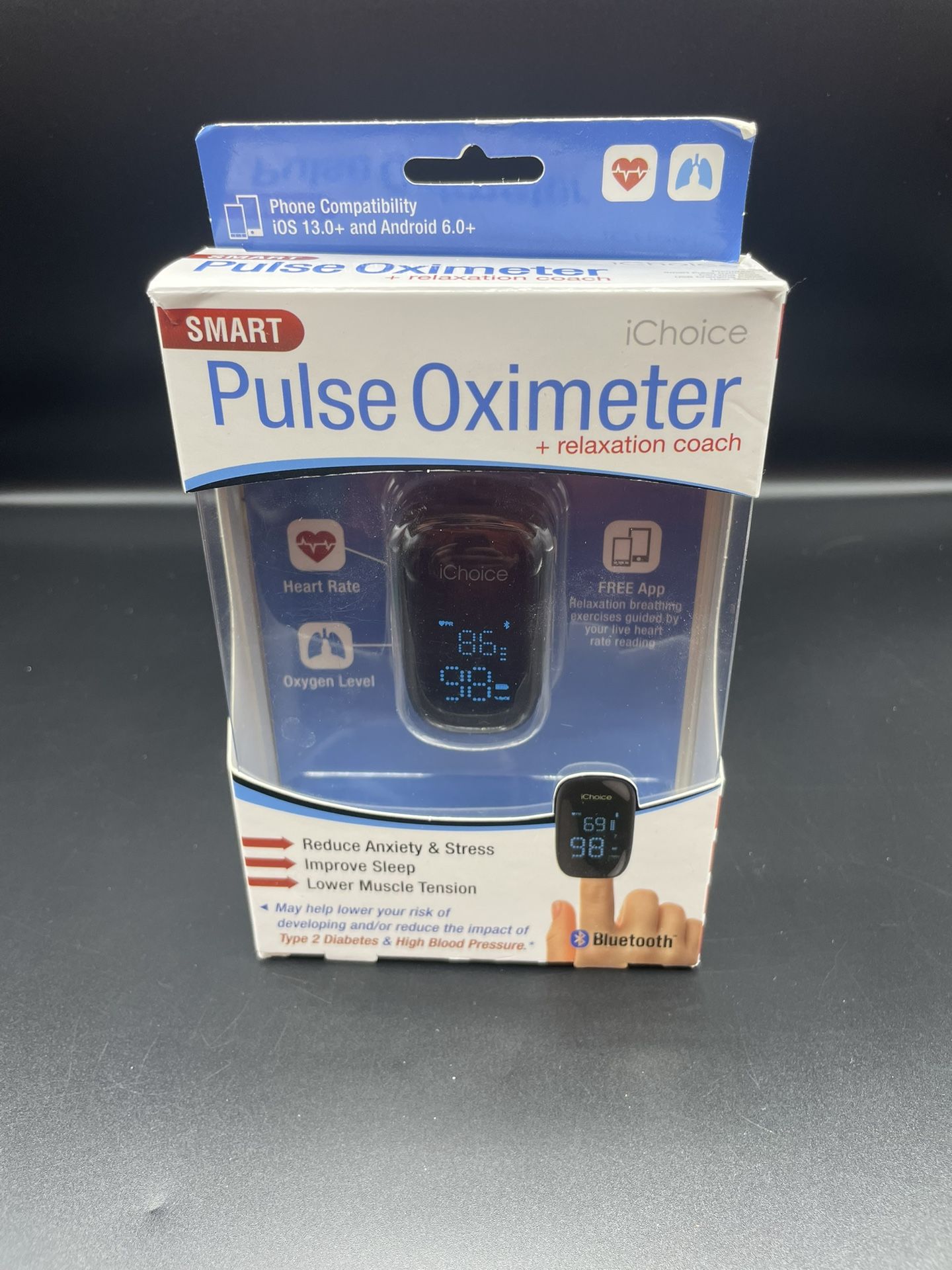 iChoice OX200 Smart Pulse Oximeter + Relaxation Coach