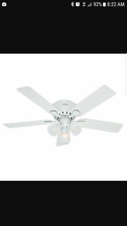 White ceiling fan