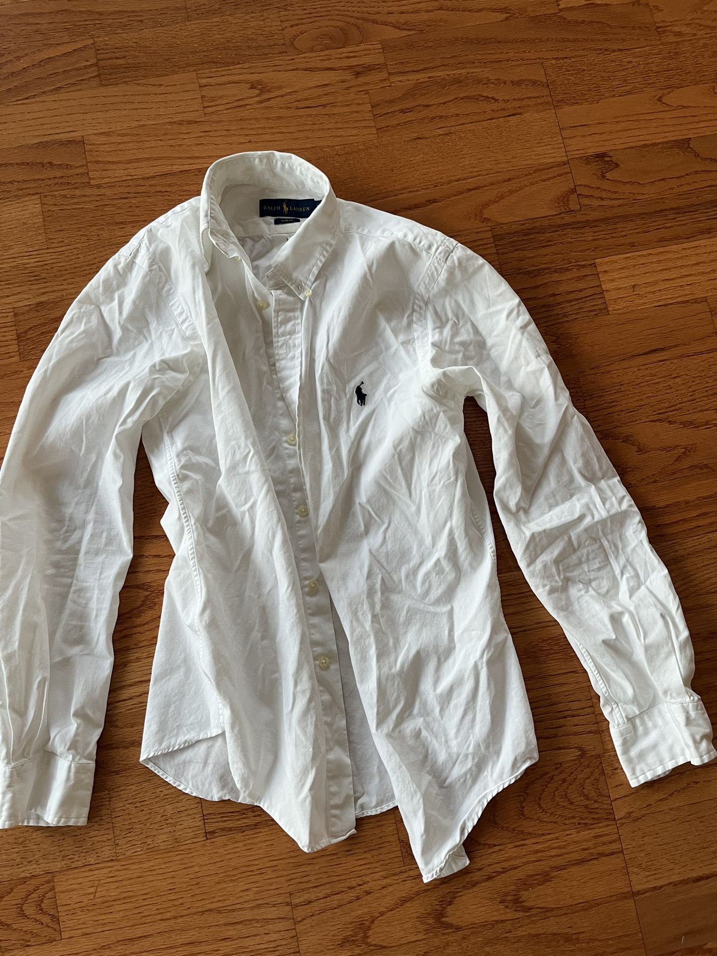 White Button Down Shirt Polo by Ralph Lauren