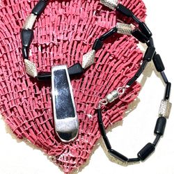 Sterling Onyx Necklace 
