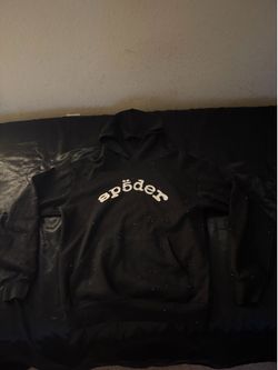 Black rhinestone spider hoodie