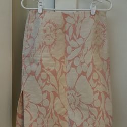 Pink and White Floral J Crew Skirt