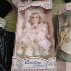 2 Collectible Porcelain Dolls 