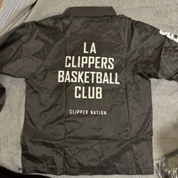 LA Clippers Black And White Windbreaker Jacket Size adult Small