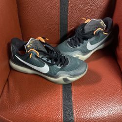 NIKE Kobe Bryant Basketball Kobe X 10 Flight Mens 11 Green Sneakers 