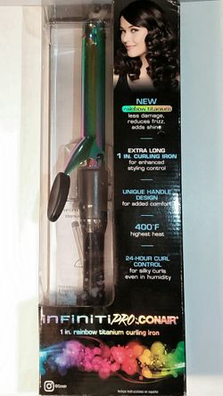 CONAIR Infiniti Pro - Rainbow Titanium Curling Iron 1"