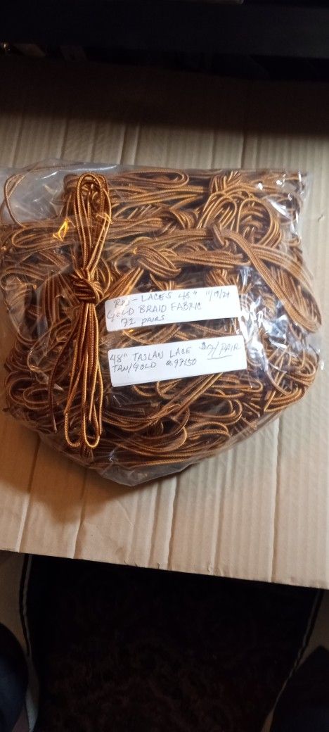Red Wing Boot Shoe Laces 48" Tan Gold Taslan 97150 Bulk 72 Pairs