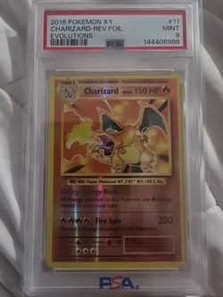 PSA 9 Charizard Reverse Foil XY Evolutions #11
