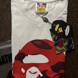WHITE/RED BAPE SHIRT