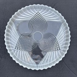 Glass Plate With Sauce Spot