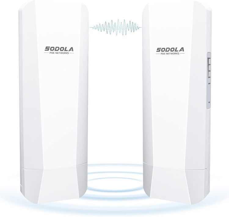 New 2 Pack 900 Mbps Wireless Bridge, 5.8 G Outdoor 3 To 5 Km Long Range