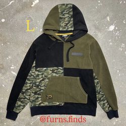 2000 Hoonigan Camo Color-block Fleece Hoodie