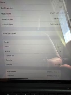 Ipad pro 11in 64gb wifi