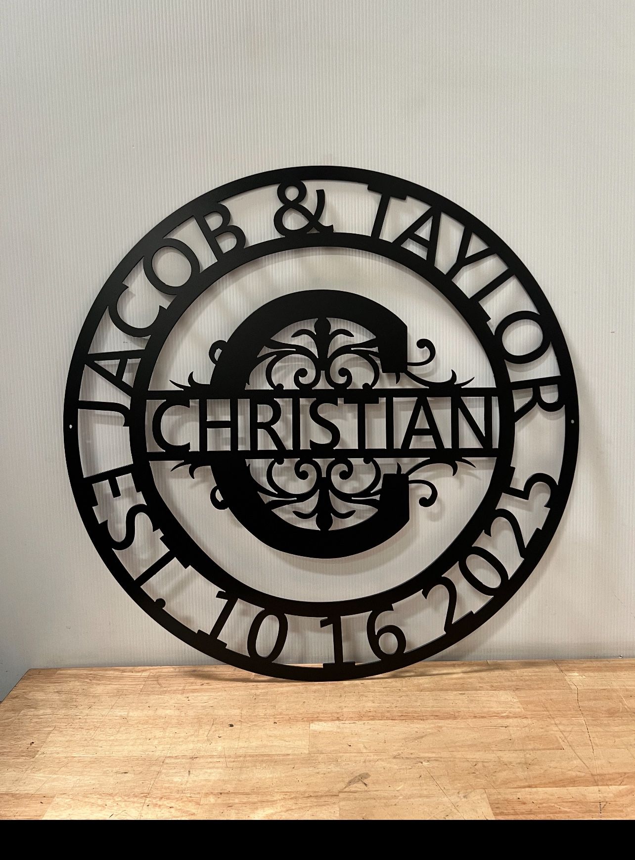 Custom Metal Monograms. All Sizes Any Last Names