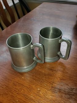vintage pewter mugs