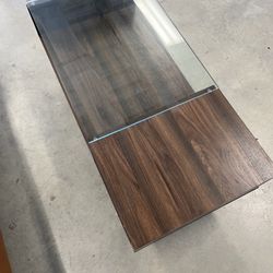 Glass And Wood Coffee Table