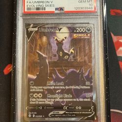 PSA 10 Umbreon V #189 Evolving Skies Alt Art