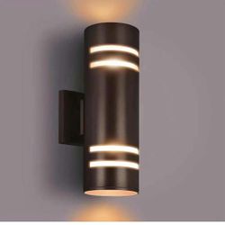 Outdoor Wall Light, Exterior Lighting - ETL Listed,Aluminum Waterproof Wall Mount Cylinder Design - Up Down Light Fixture for Porch, Backyard and Pati