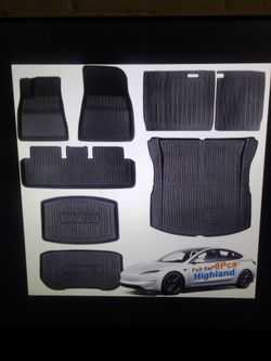 Super Liner Floor mat set for Tesla model 3 highland 5-seater 2024-2026 all weather 8pcs set