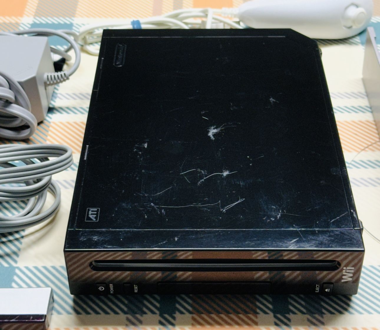 Nintendo Wii RVL-001 Black Console Controller Power Cord Tested READ