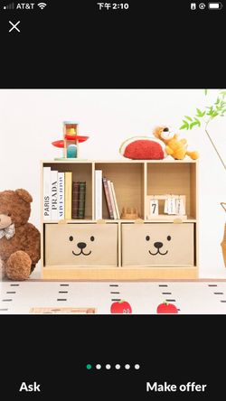 Montessori Shelf, Wooden Kids Storage Organizer for Toddlers