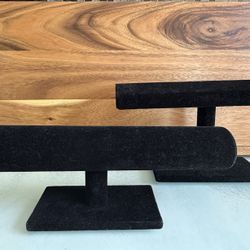 2 Black Velvet Bracelet Stands