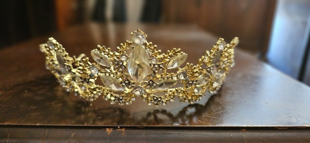 Yellow Gold Princess Tiara Crown