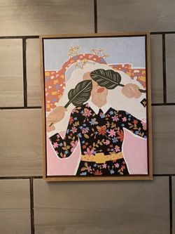 Alja Horvat "I Can't See You" Framed Canvas Wall Art - 18" x 24"