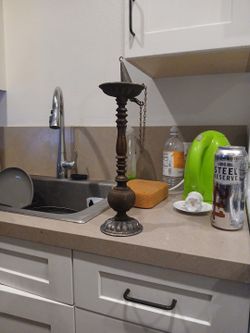 Candle Holder Metal And Wood