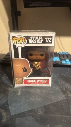 Funko Pop! Star Wars #172 Mace Windu Special Edition Vinyl Incl Protective Case
