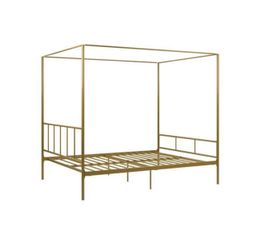 Gold Canopy Bed Frame (King)