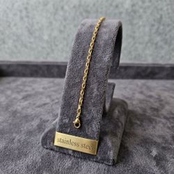 Gold-Tone Stainless Steel Chain Bracelet