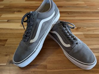 (A) Vans Old Skool Shoes Gray suede 10.5