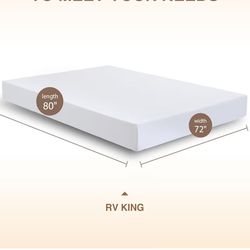 NEW! 
Dyonery RV Mattress King, 10 Inch Memory Foam Mattress