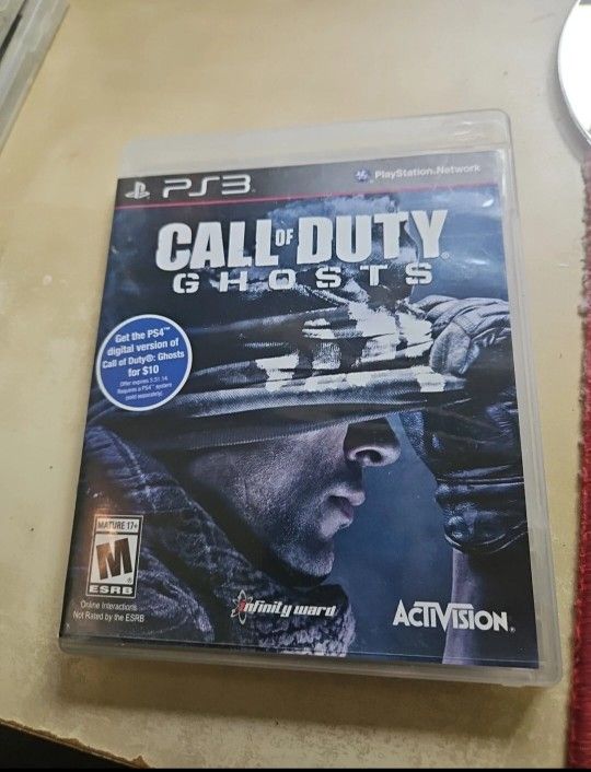PS3 Call Of Duty Ghosts Video Game 