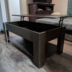Brown Fold Out Coffee Table